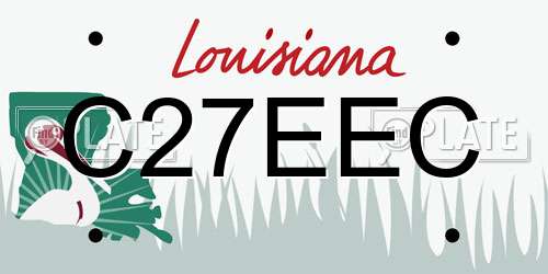 C27EEC Louisiana License Plate