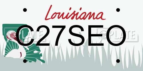 C27SEO Louisiana License Plate