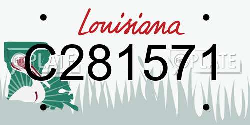 C281571 Louisiana License Plate