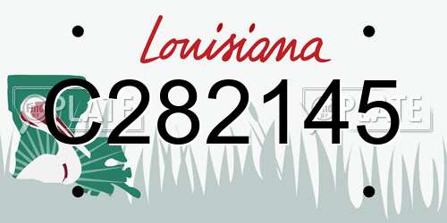 C282145 Louisiana License Plate