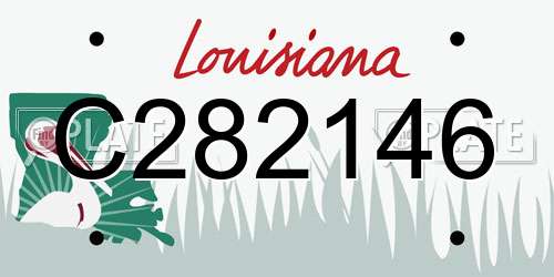C282146 Louisiana License Plate