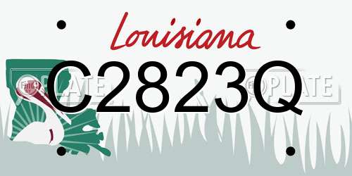 C2823Q Louisiana License Plate