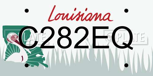 C282EQ Louisiana License Plate