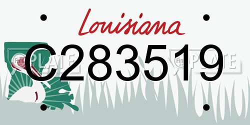 C283519 Louisiana License Plate