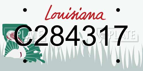 C284317 Louisiana License Plate