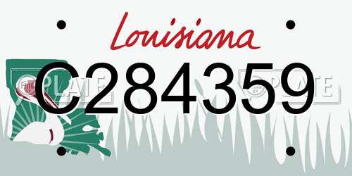 C284359 Louisiana License Plate