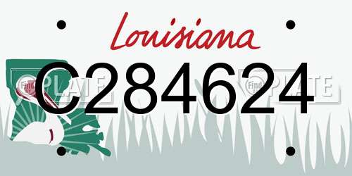 C284624 Louisiana License Plate