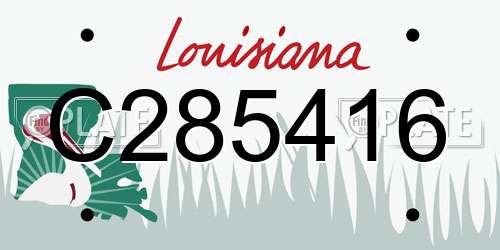 C285416 Louisiana License Plate