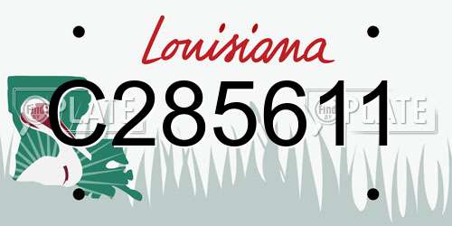 C285611 Louisiana License Plate