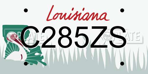 C285ZS Louisiana License Plate