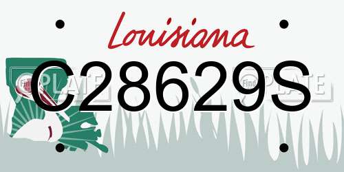 C28629S Louisiana License Plate
