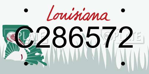 C286572 Louisiana License Plate