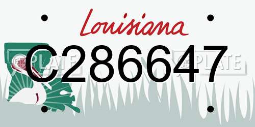 C286647 Louisiana License Plate