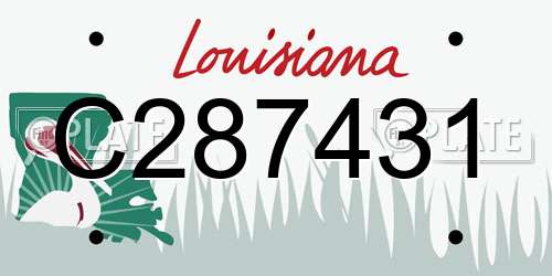 C287431 Louisiana License Plate