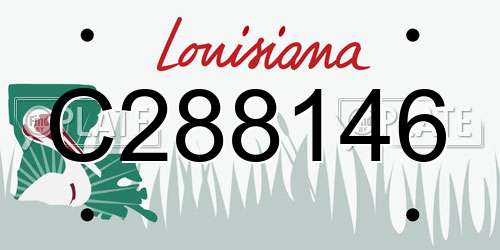 C288146 Louisiana License Plate