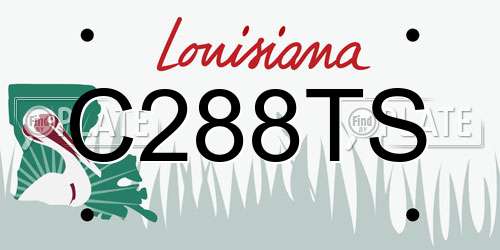 C288TS Louisiana License Plate