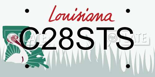 C28STS Louisiana License Plate
