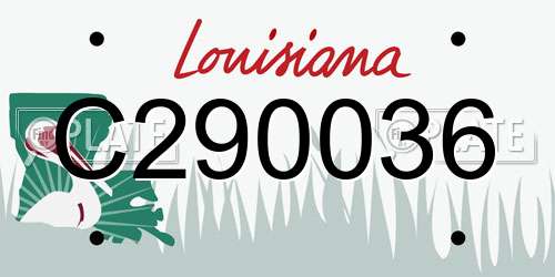 C290036 Louisiana License Plate