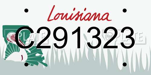 C291323 Louisiana License Plate