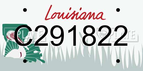 C291822 Louisiana License Plate
