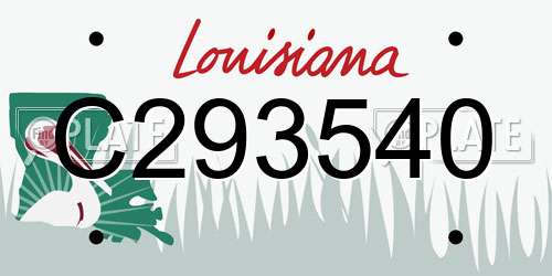C293540 Louisiana License Plate