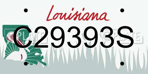 C29393S Louisiana License Plate