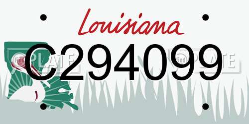 C294099 Louisiana License Plate