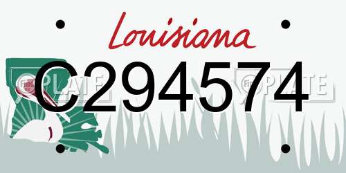 C294574 Louisiana License Plate