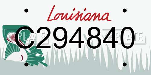 C294840 Louisiana License Plate