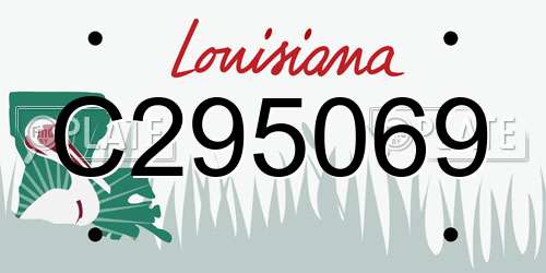 C295069 Louisiana License Plate