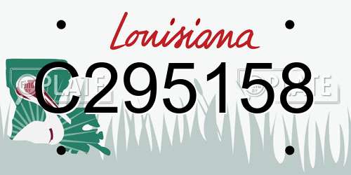 C295158 Louisiana License Plate