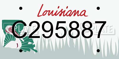 C295887 Louisiana License Plate
