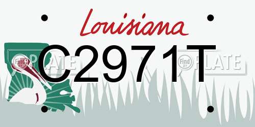 C2971T Louisiana License Plate