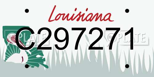 C297271 Louisiana License Plate
