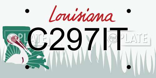 C297IT Louisiana License Plate