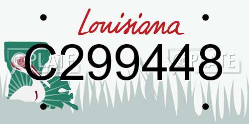C299448 Louisiana License Plate