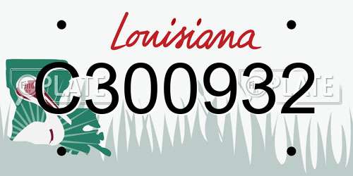 C300932 Louisiana License Plate