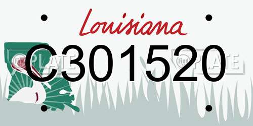 C301520 Louisiana License Plate