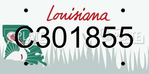 C301855 Louisiana License Plate