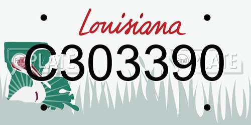C303390 Louisiana License Plate