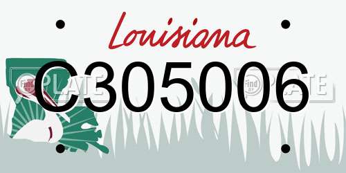 C305006 Louisiana License Plate