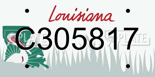 C305817 Louisiana License Plate