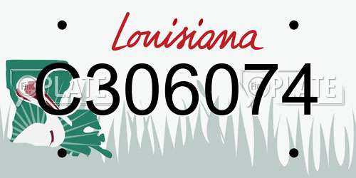 C306074 Louisiana License Plate