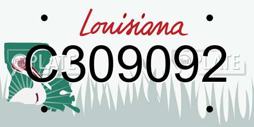 C309092 Louisiana License Plate