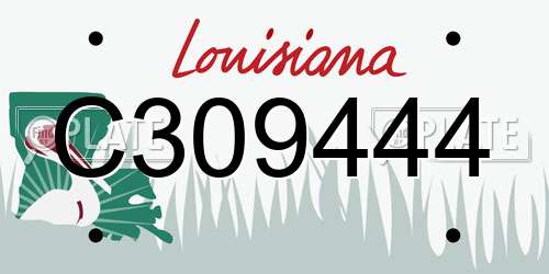 C309444 Louisiana License Plate
