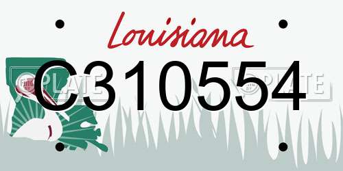 C310554 Louisiana License Plate