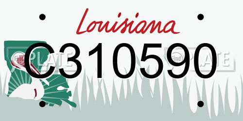 C310590 Louisiana License Plate