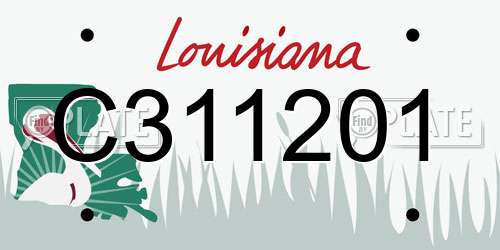 C311201 Louisiana License Plate