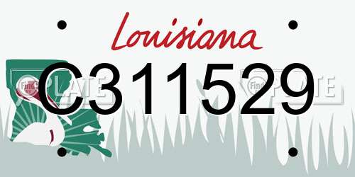 C311529 Louisiana License Plate