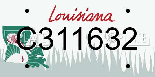 C311632 Louisiana License Plate